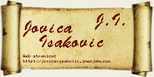 Jovica Isaković vizit kartica